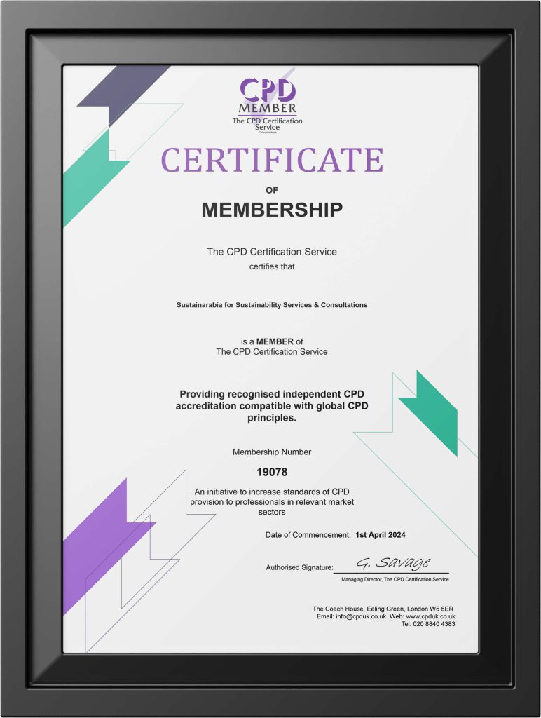 SustainArabia CPD Membership Cert